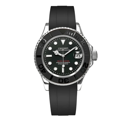 Seiko Yachtmaster - Two Tone Silver Black